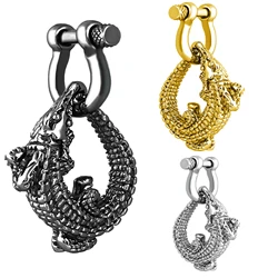 1 Pair Ear Weights Stretching Kits Animal Skull Heavy Ear Gauges Screwed Ear Dangle Plugs and Tunnels Ear Plugs for Men Size 6G
