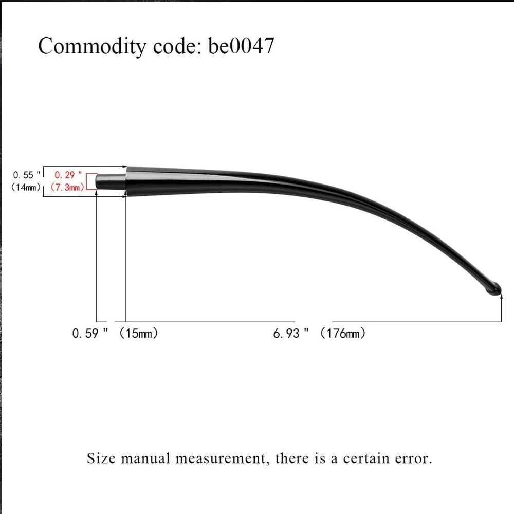 3pcs 190mm Long Acrylic mouthpieces Stem For Tobacco Smoking Pipe For 3mm Filter ，Outer diameter 14mm, inner diameter 7.3mm