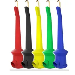 Soldered Nylon Copper Gilded Test Hook Clips Copper Test Clamp Mini Grabber for Multimeter Test Lead DIY Tools Accessories