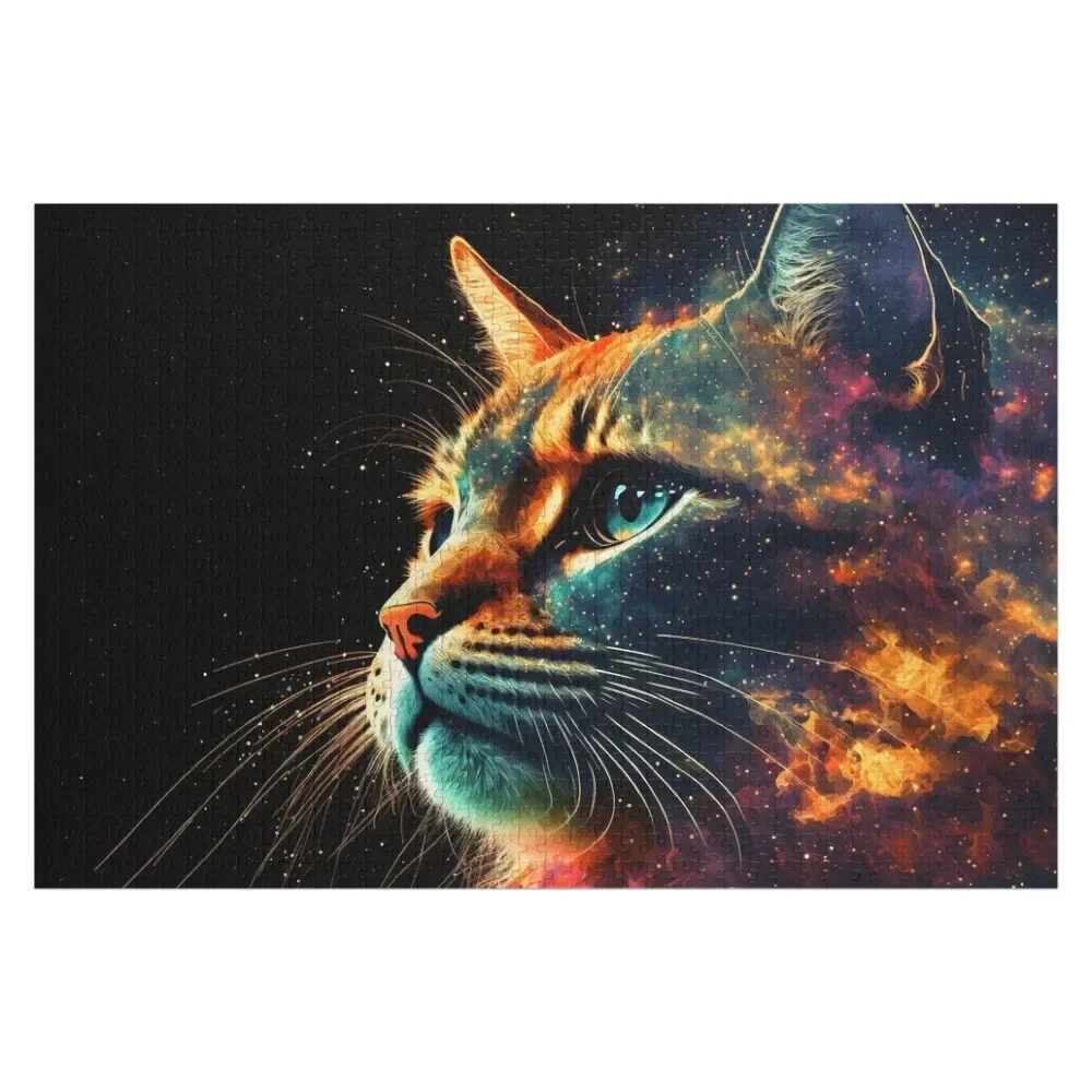 

Space cat puzzle. Cat in space. Space kitten. Up to 1000 pieces puzzle. Jigsaw Puzzle Customizable Child Gift With Photo Puzzle