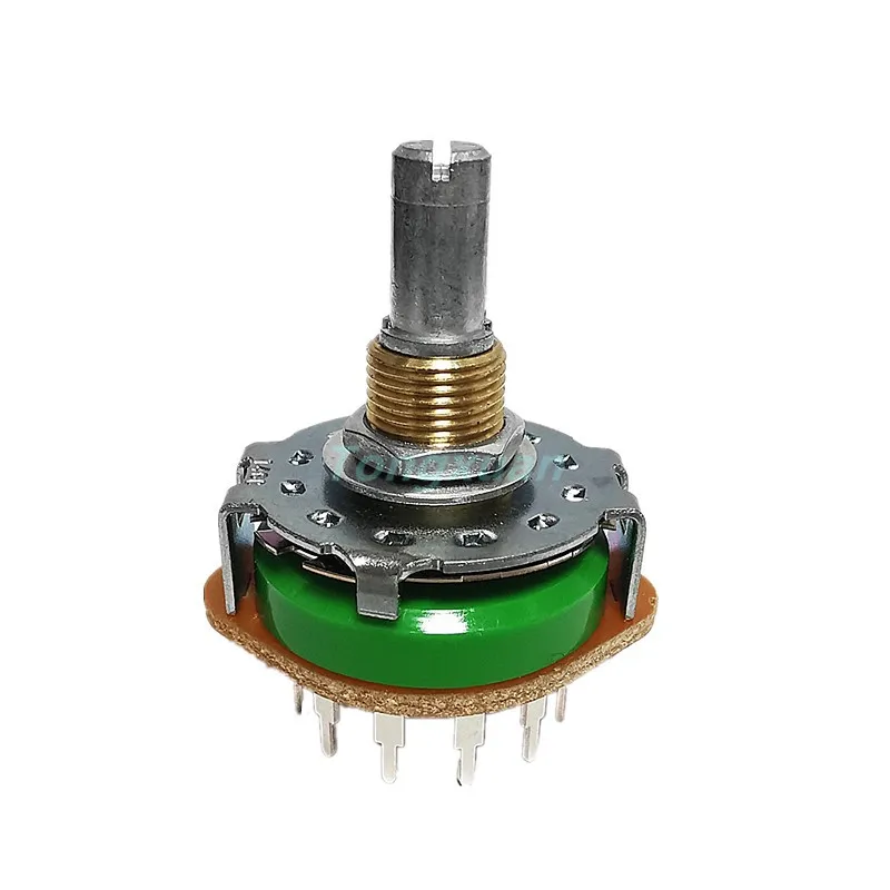 

1pc ALPS Rotary Switch SRRM342800 Band Switch 3 Pole 4 Position Amplifier Signal Switch 20mm Round Shaft