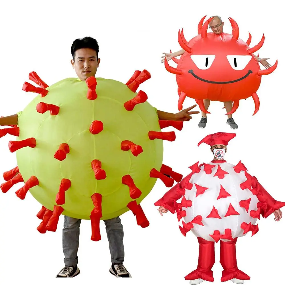 New Virus Inflatable Costume Halloween Spoof Inflatable Germ Stage Performance Whole Person Funny Decorations Inflatable Clothes