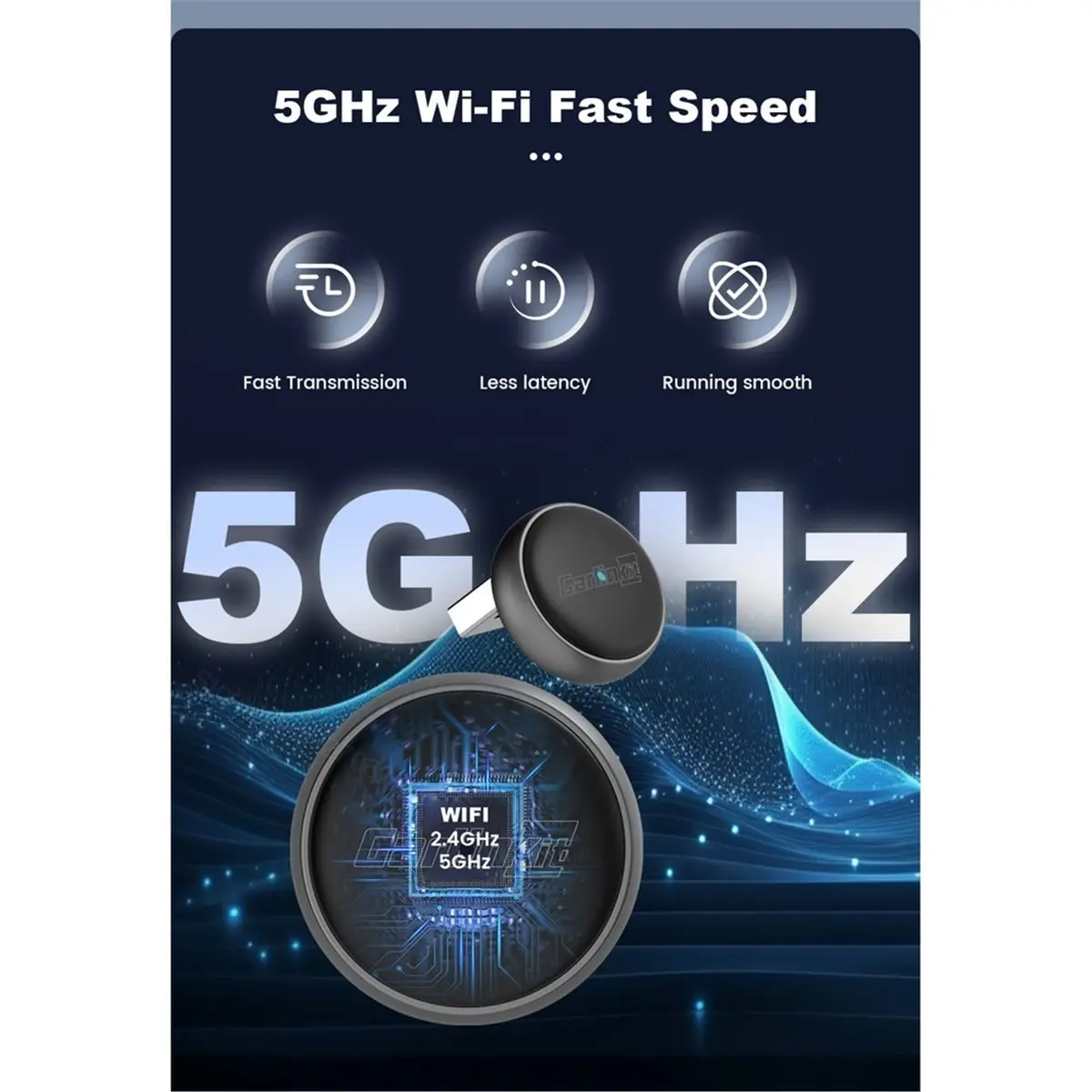 A32I  Mini Ultra 3 Wireless CarPlay Android Auto Adapter for Car Infotainment Upgrade BT 5GHz Wifi 2.4GHz OTA Compact