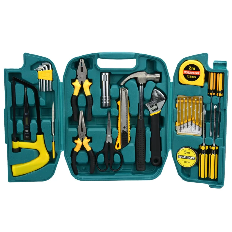 27 Piece High Quality Household Carpentry Repair Full Best Professional Box Kit Hand Tool Set For Mechanics