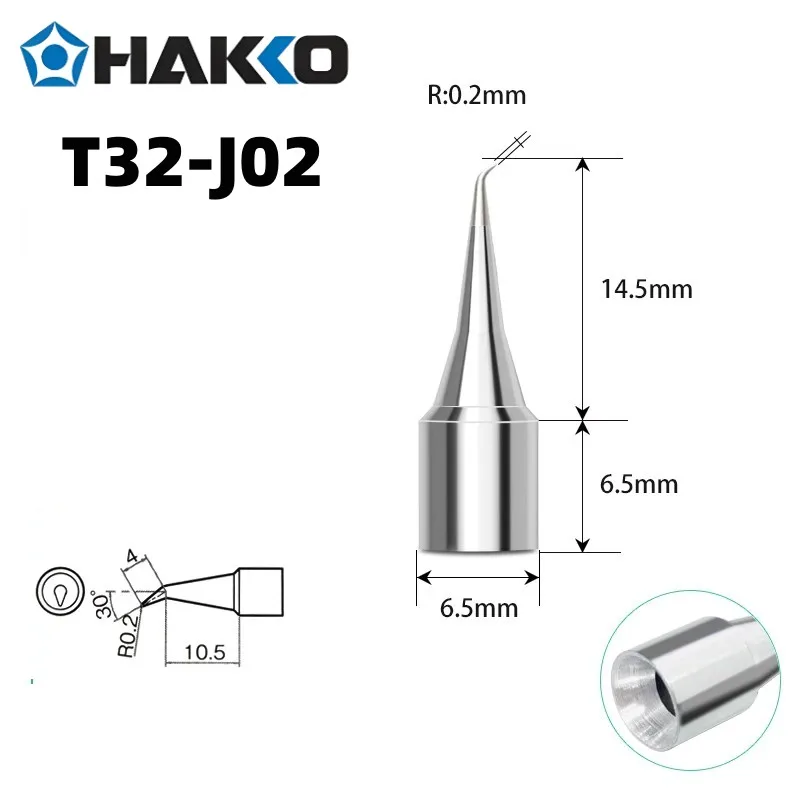 Hakko T32-J02 Soldering Iron Tip Original Made-in-Japan for FX8901 FX890 Soldering Station Iron Tool