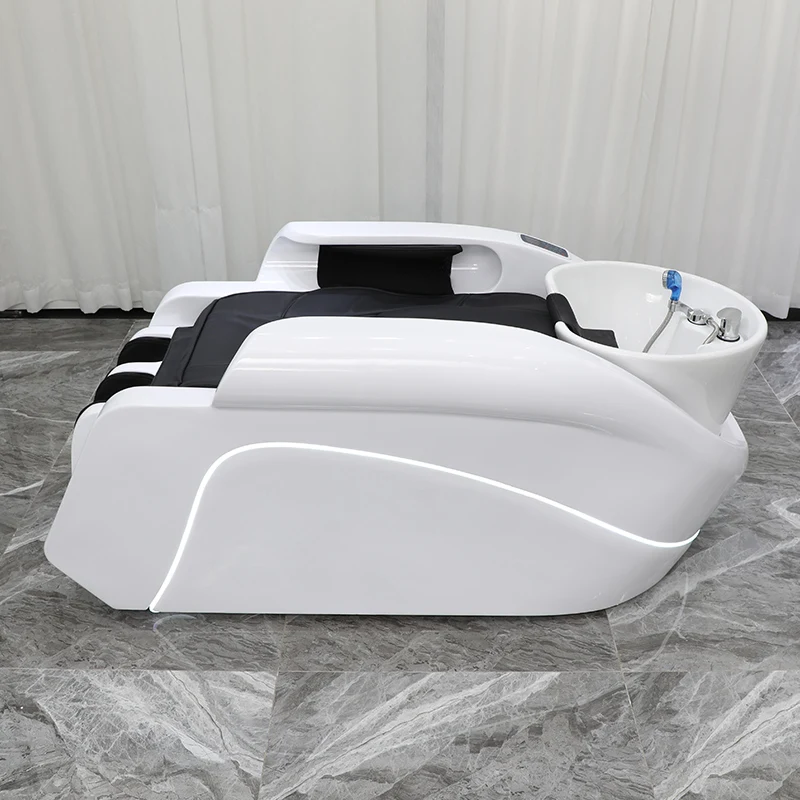 Thai Style Shampoo Bed Electric Reclining Head Spa Hairwash Bed Water Therapy Lit Lavage De Cheveux Barber Station Furniture