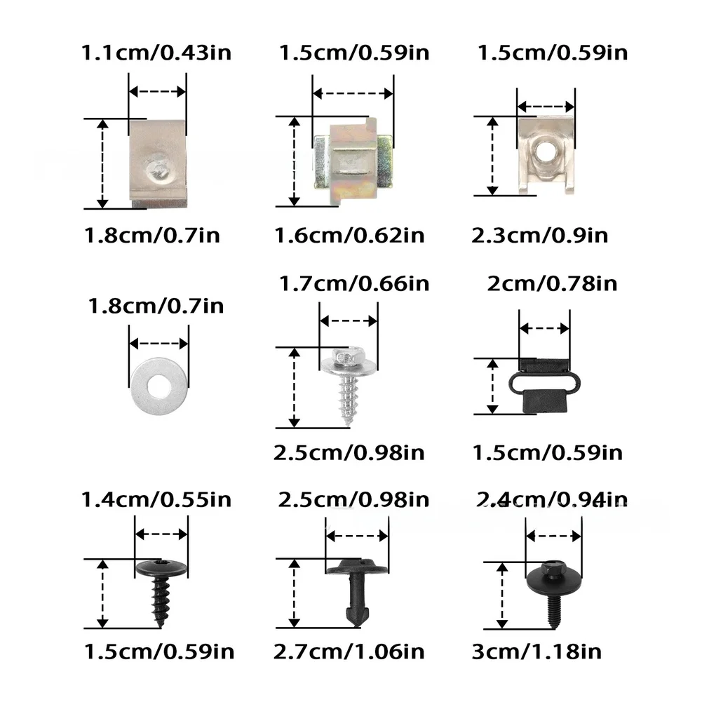 For Engine Bay Repair Engine Cover Clips Automotive Engine Clips Set Engine Cover Plastic And Metal Construction