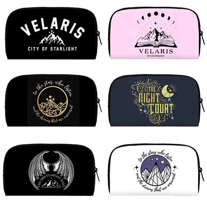 

Женский кошелек с принтом Acotar Velaris, повседневные кошельки для ночного двора, держатель для телефона и денег, сумка SJM City of Starlight, Длинные сумочки для монет, подарки