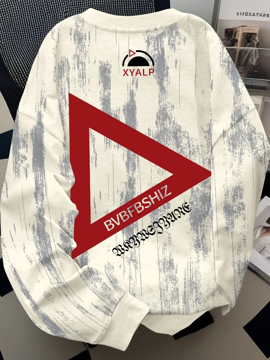 

Свободный свитшот с круглым вырезом в стиле тай-дай, модный повседневный топ для мужчин и женщин, брендовый аутлет