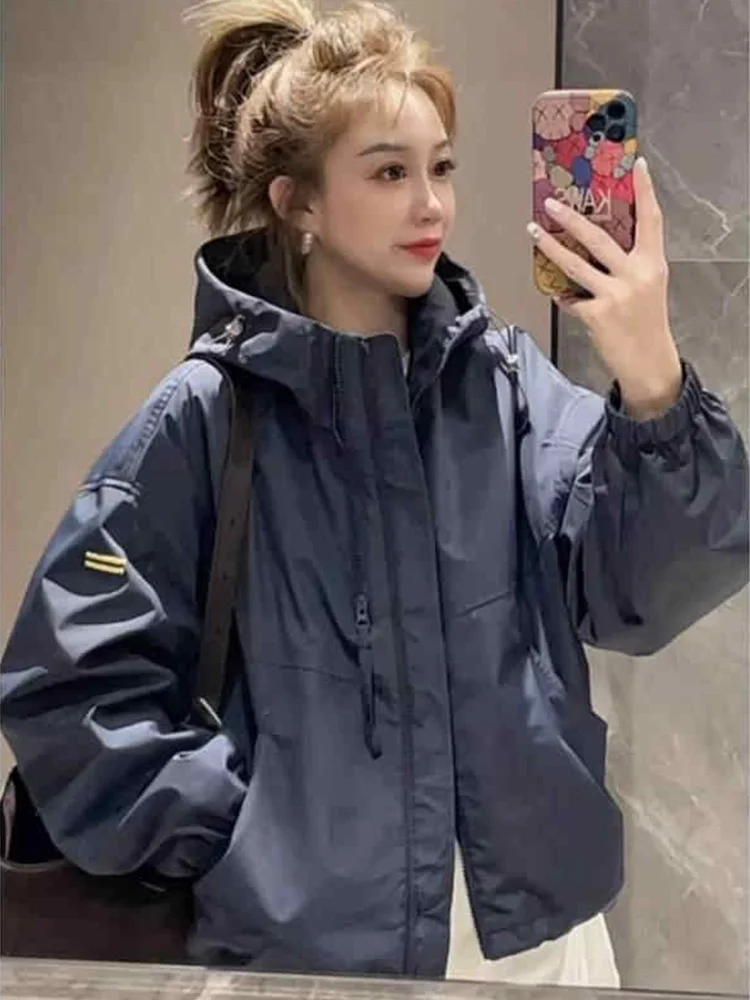 

Fashionable Windproof Short Jacket Women's Spring Autumn New Style Versatile Slimming Outerwear Commute Style Loose Fit