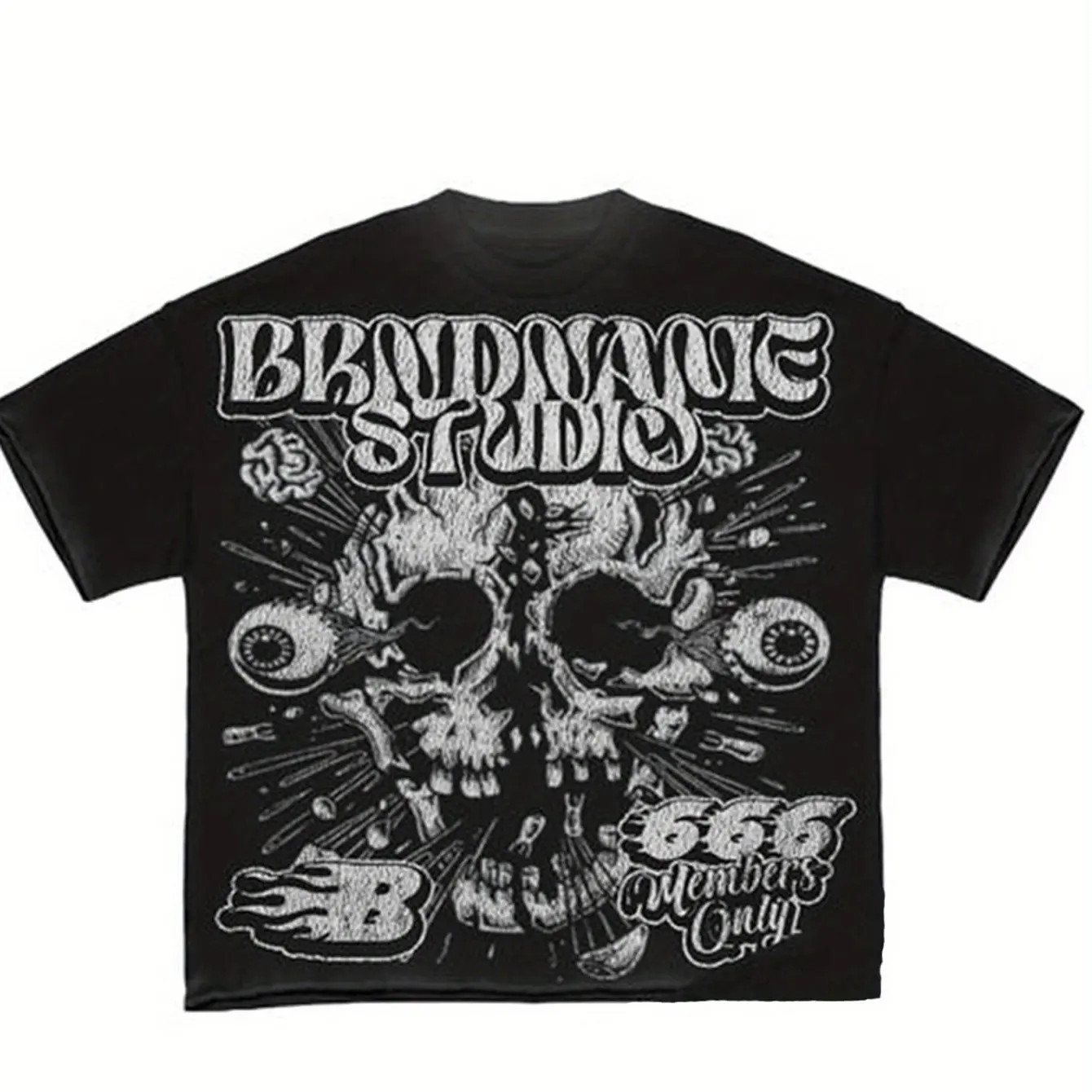 

Ladies' Y2K Retro Skull Printed T-shirt Breathable Street Casual Wear Fashion Pattern Retro Style T-shirt