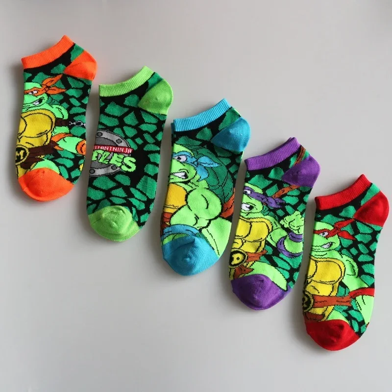 Teenage Mutant Ninja Turtles Socks Cartoon Animation Stocking Men Women Camouflage Invisible Boat Socks Short Tube Hose Kid Gift