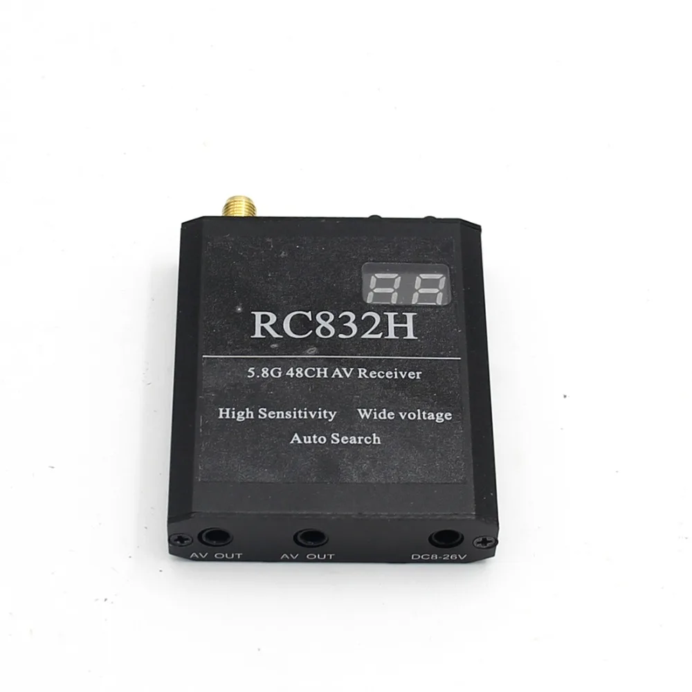 RC832H 5.8G 48CH Video Receiver VRX 12V Automatic Channel Search for TS832 TS5823 TS5828 RC Airplane Helicopter FPV Drone