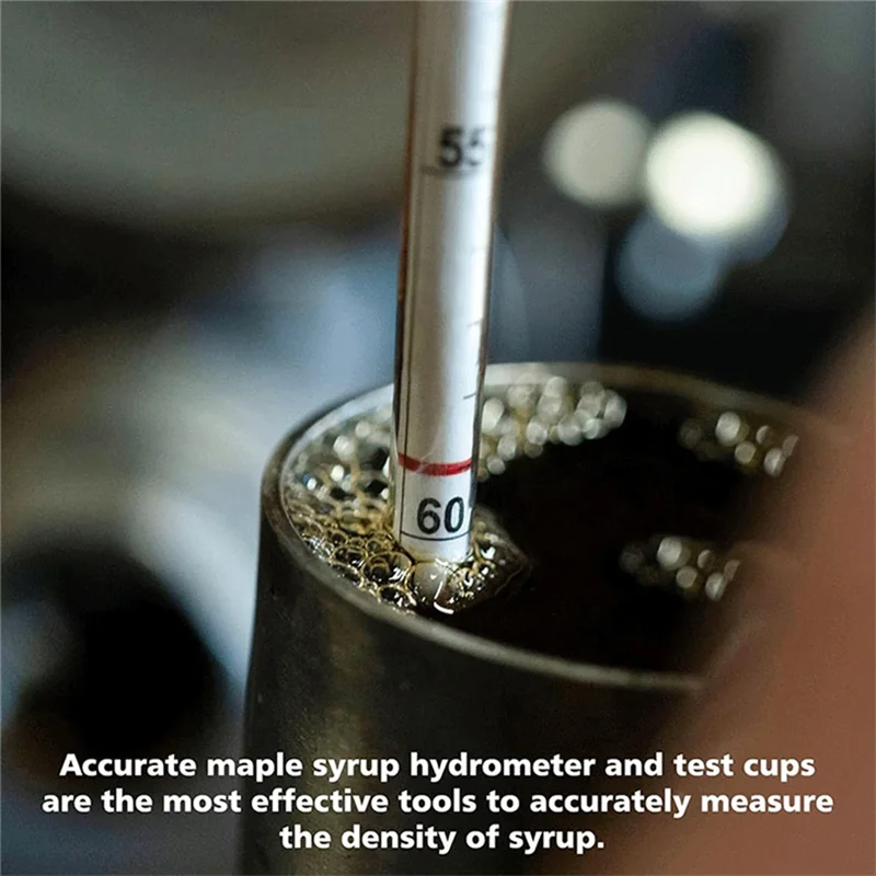 Maple Syrup Hydrometer Test Cup Kit Maple Syrup Density Kit Stainless Steel Maple Syrup Kit-Hot