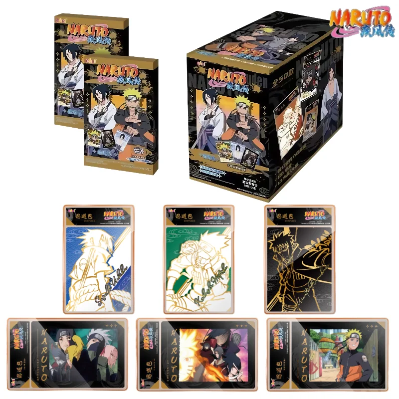 

Official Naruto Series Card Brick Anime Merchandise Uzumaki Naruto Uchiha Madara Holiday Collection Toy Set Card Gift