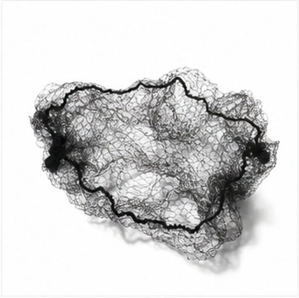100Pcs Black Elastic Mesh Hair Nets Invisible Hairbun Net for Women Professional Dance Hairstyles Black Hair Nets