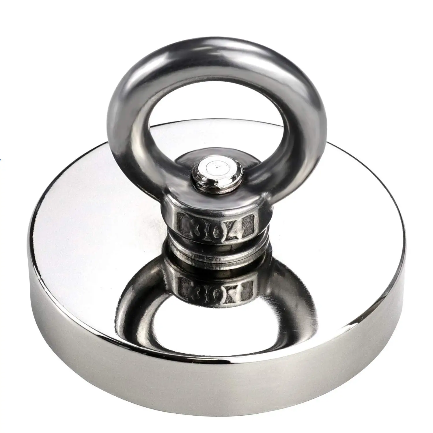 D70 Strong Neodymium Fishing Magnets, 485 LBS(220 KG) Pulling Force Rare Earth Magnet with Countersunk Hole Eyebolt