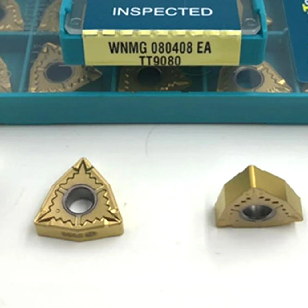 الأصلي مخرطة CNC إدراج المعادن WNMG080412PC WNMG080408PC WNMG080404EA WNMG080408EA TT9080 تحول أدوات الآلات قطع بايت