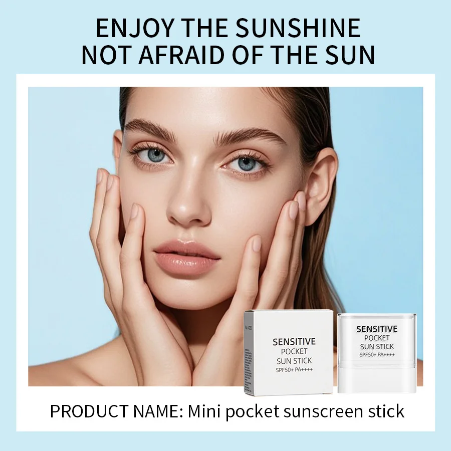 Mini Pocket Sunscreen Stick - English Version SPF50+, 3-in-1 (Isolation, UV Protection, Waterproof, Sweatproof)