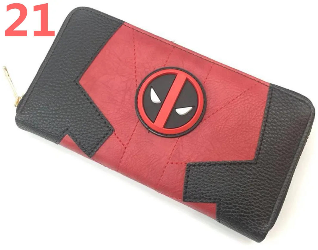 Marvel Avengers Smile Hero Deadpool Anime Pliable Long Portefeuille en Cuir PU Porte-Monnaie, Dessins Animés Cosplay Cadeaux pour Enfants, Hot Toys