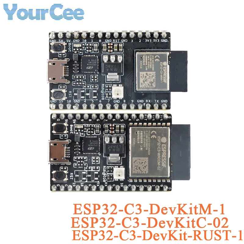 ESP32-C3-DevKitM-1 1U ESP32-C3-DevKitC-02 02U DevKit-RUST-1 Development Board ESP32-C3-MINI-1 WROOM-02 Wifi Wifiless Module