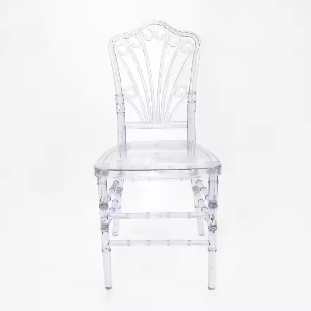 Competitive Price Custom Solid PP Material Crystal Nordic Chairs Transparent Resin Crystal Chair