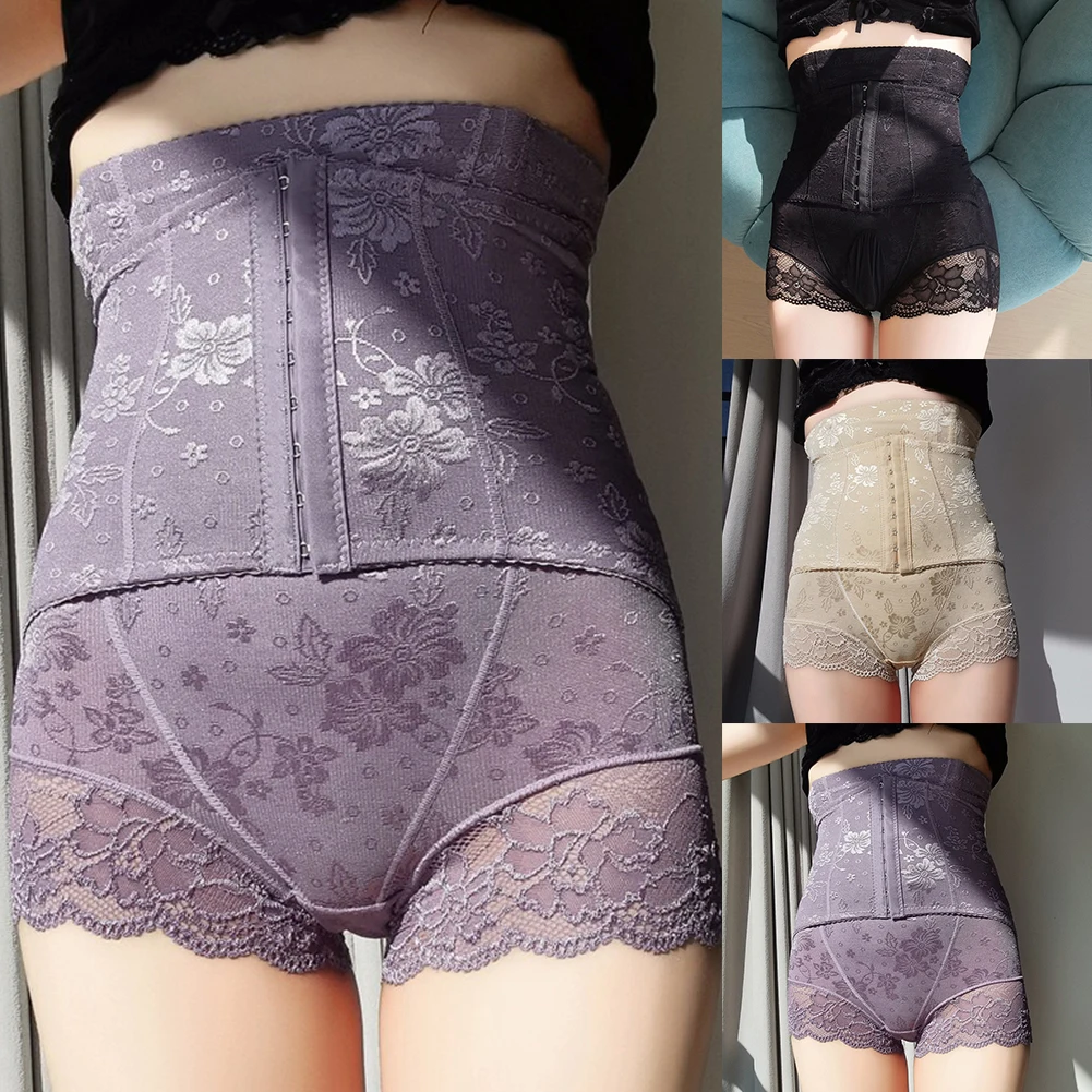 Vrouwen Hoge Taille Kanten Lingerie Ademende Buikbroek Gay Sissy Onderbroek Shapewear Trunks Zachte Mannen Pouch Slipje Ondergoed