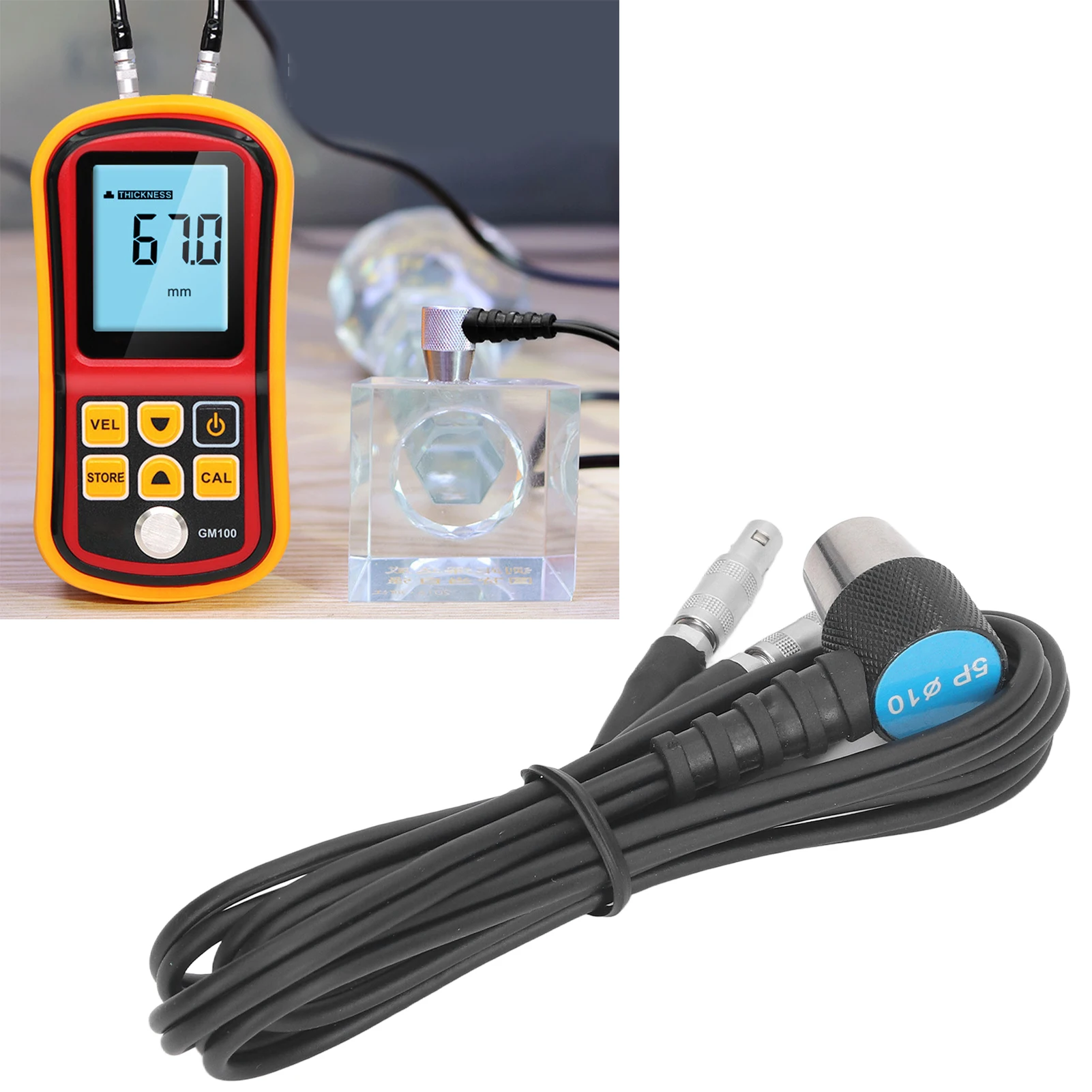 Ultrasonic Thickness Gauge Probe Standard Transducer Tester Meter Monitor Replacement Probe Ultrasonic Standard Transducer Probe