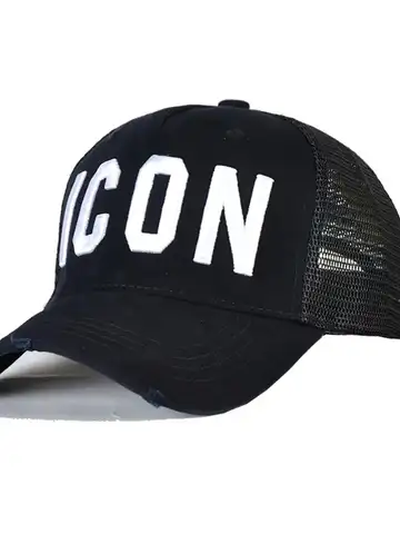 brand Summer Mesh cap Embroidery ICON Letters Cotton Baseball Caps High Quality Cap Men Women Trucker Cap Black Cap Dad Hat
