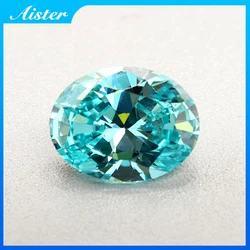 New Paraiba Blue/Paraiba Green Oval Cut Cubic Zirconia Stones Loose Gemstone for Jewelry Making