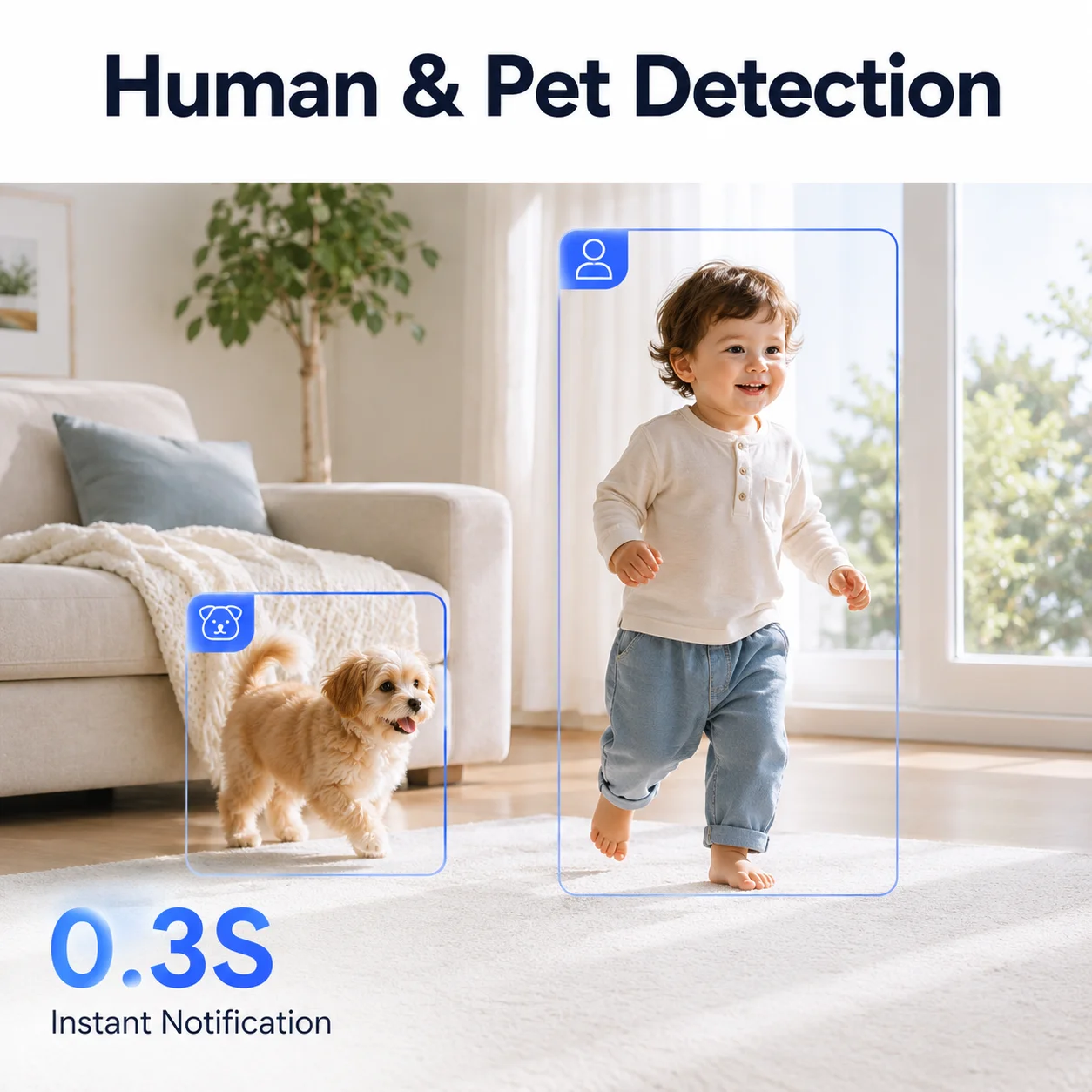IMOU Ranger 2C Pro 5MP 3K WiFi6 Security IP Camera 360° Coverage Two-Way Talk Human Pet Detection One Touch Call Smart Tracking view 2