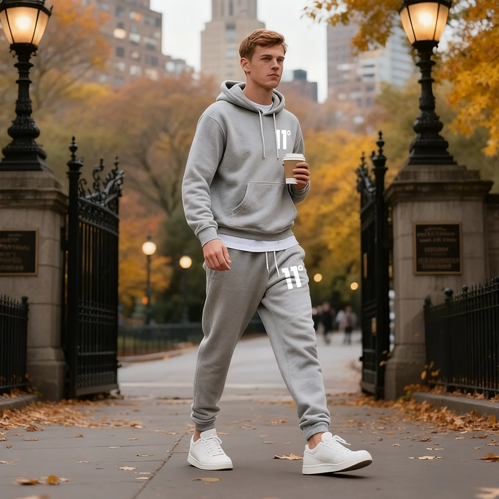

High-quality sporty comfortable casual men's hooded sweatshirt and sweatpants, 2026 high-quality men's casual sportswear, suitab