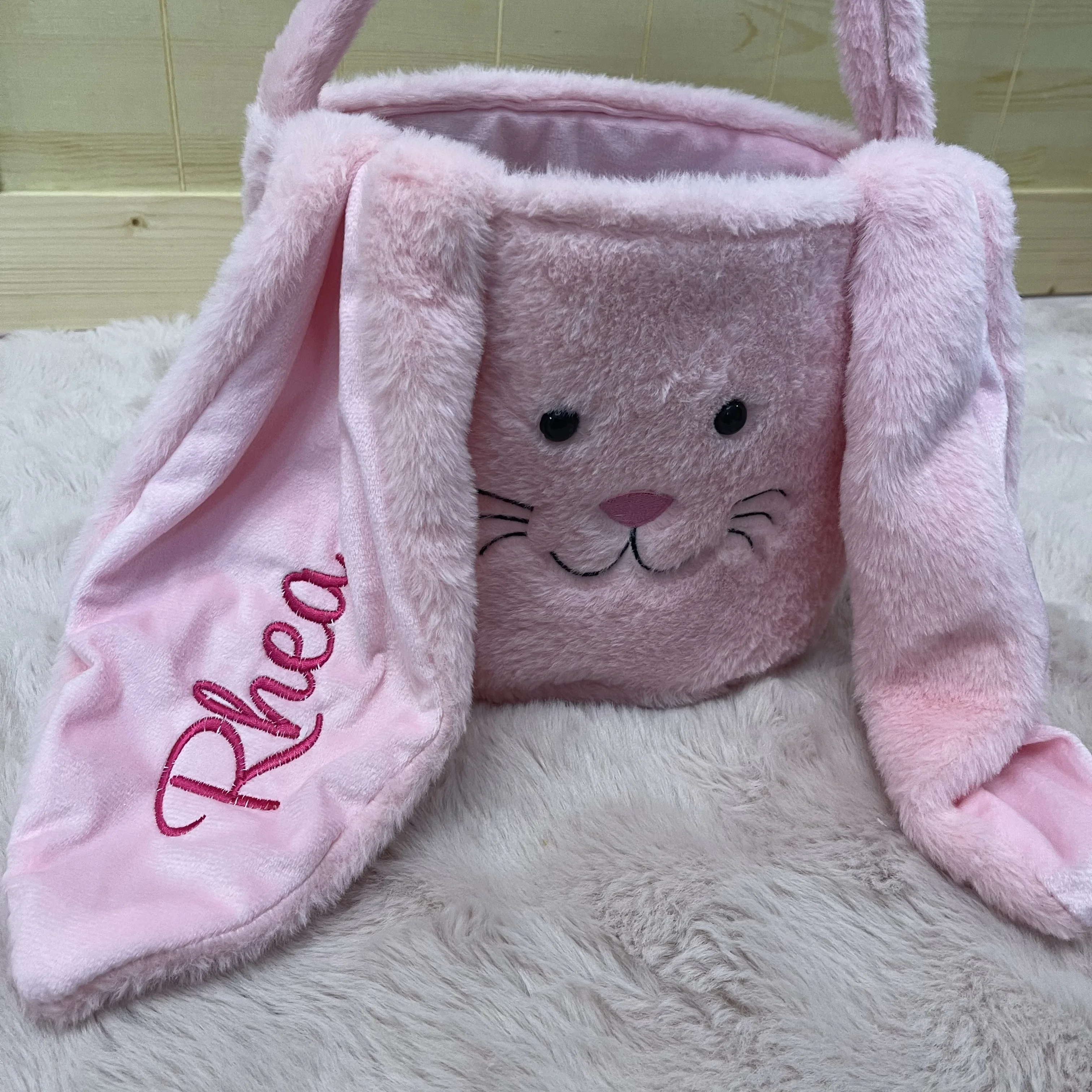 Bunny Bag personalizado para crianças, nome personalizado, ovo, caça, Rhappy, festa de Páscoa, primeiro, menino, menina, bebê, criança, menino, menina, presente