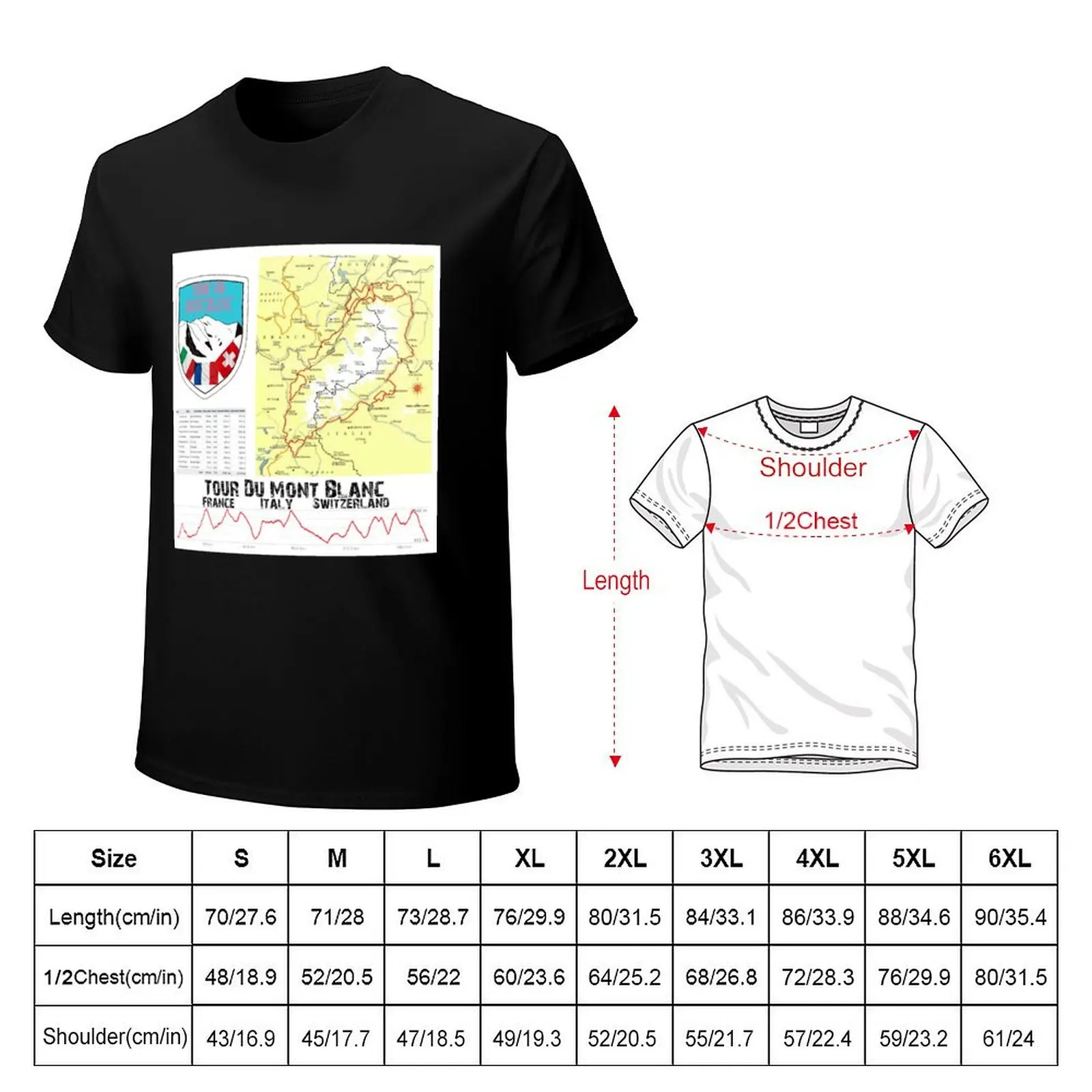 Tour Du Mont Blanc T-Shirt Sweat Resistant Workout Tee Shirt