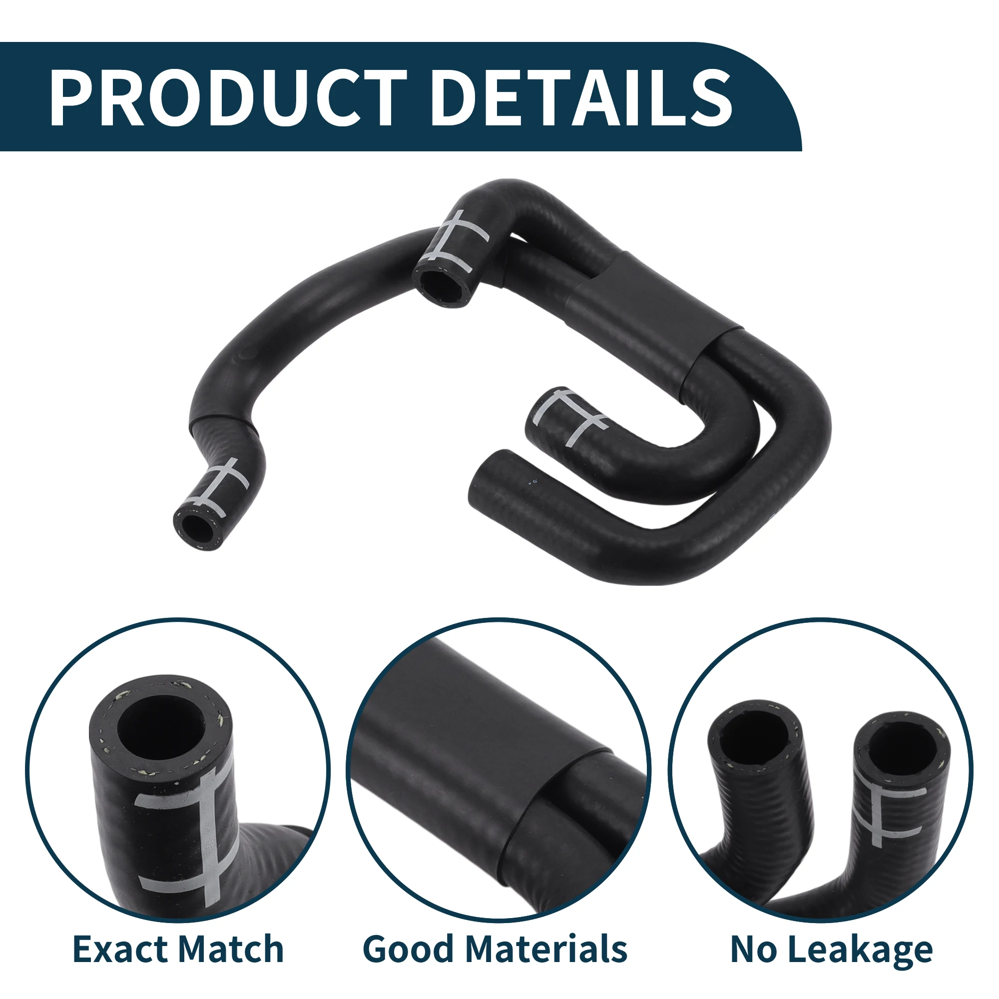 UXCELL Radiator Hose Heater Hose Radiator Outlet Hose Pipe for Porsche Cayenne 2017 No.95510605200 Rubber Coolant Pipe Black