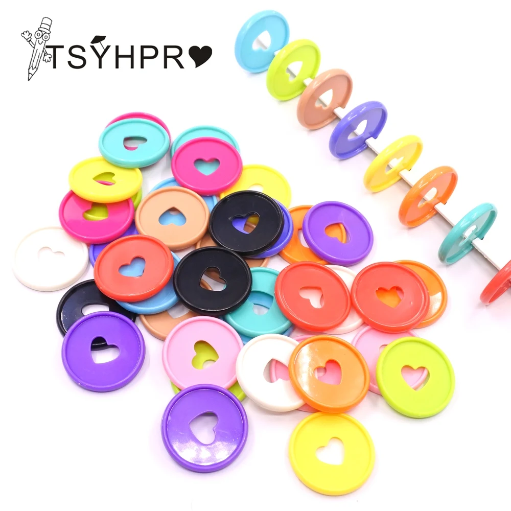 

35mm Expansion Discs 30PCS Binder Rings Love Heart Binding Discs Discbound for DIY Notebooks Planners Scrapbook