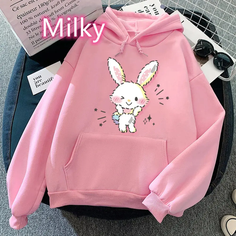 

Sweatshirts Clothes Hoodie Kawaii Wish Me Mell Bunny Long Sleeve Women Clothing Harajuku Korean Fashion Hoodies Cartoon Tops