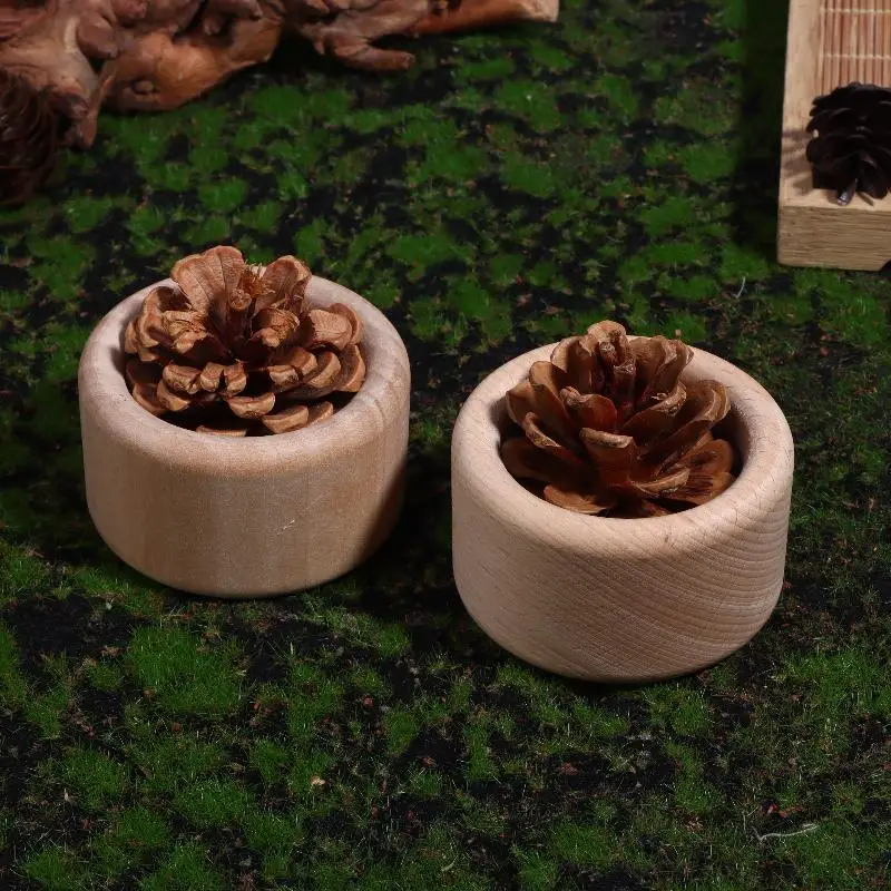 Wood Essential Oil Diffuser Pine Cone Perfume Diffuser Long-Lasting Floral Fragrance Diffuser Home Office Car Oil Diffuser
