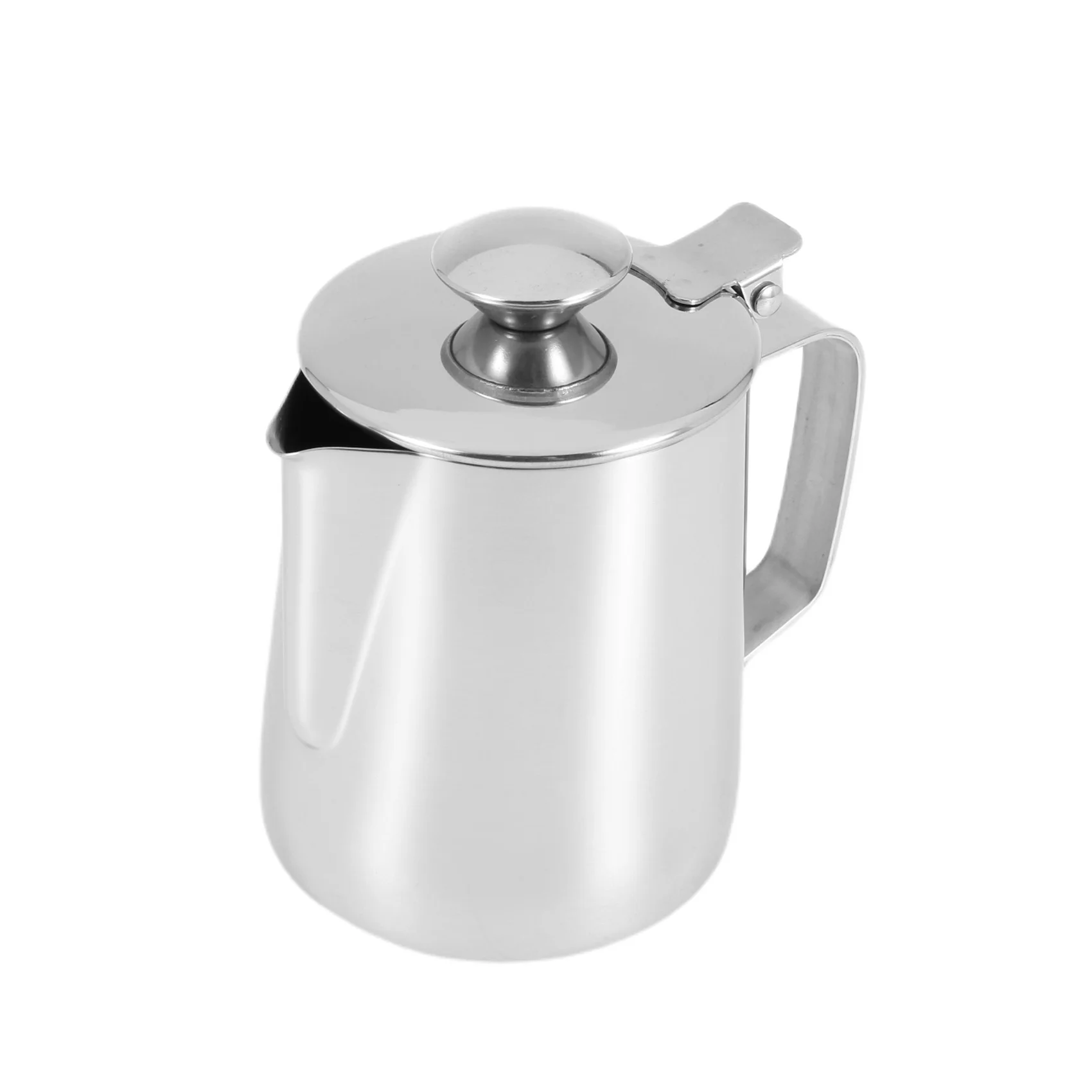 BHBL 350Ml Stainless Steel Milk Frothing Pitcher with Lid Espresso Coffee Cappuccino Milk Cream Cup Frothing Jug