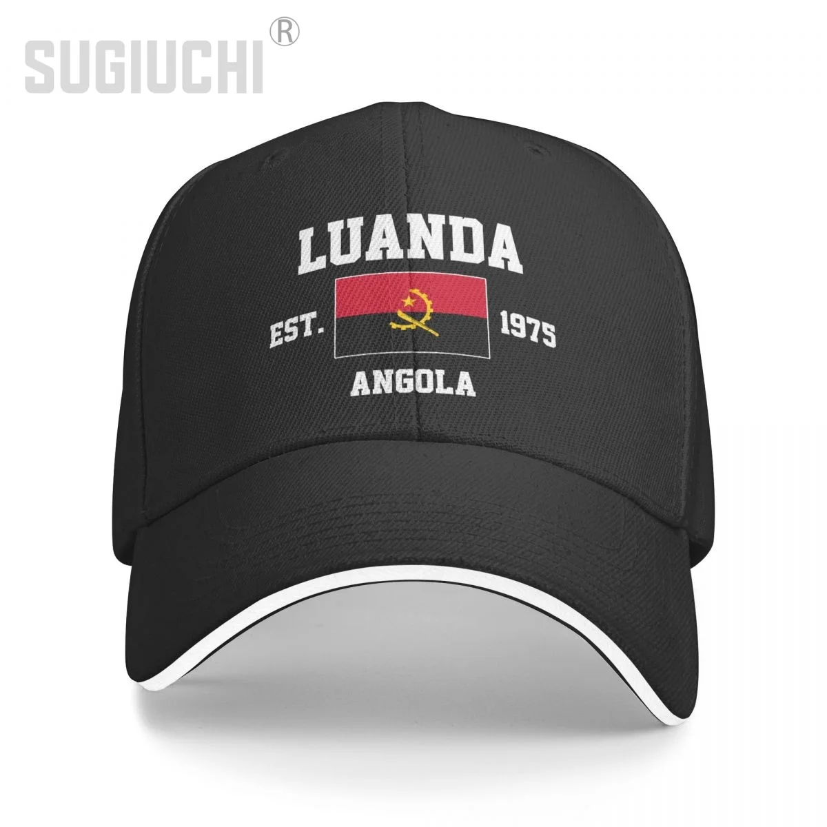 Baseball Cap Angola EST.1975 Luanda Capital Men Women Unisex Hip Hop Sandwich Caps Snapback Golf Hat Fishing