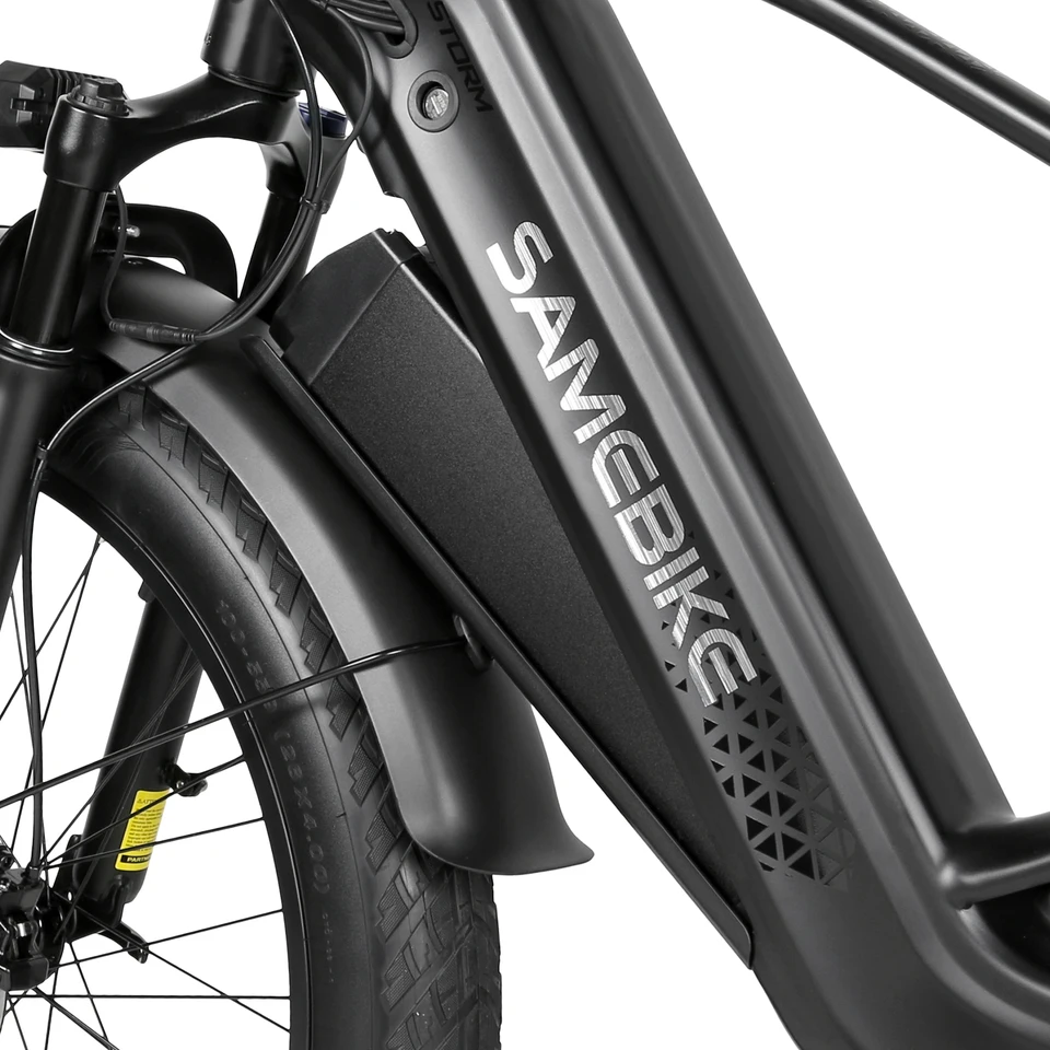Electric Bike SAMBEIKE 1800W Peak Motor 31MPH 48V 20Ah Battery 26×4.0" Fat Tire Full Suspension Hydraulic Disc Brakes  8-Speed LCD Display Turn Signals 3 Riding Modes Electric Bike for Adults Commuting Mountain Off-Road Snow image 7