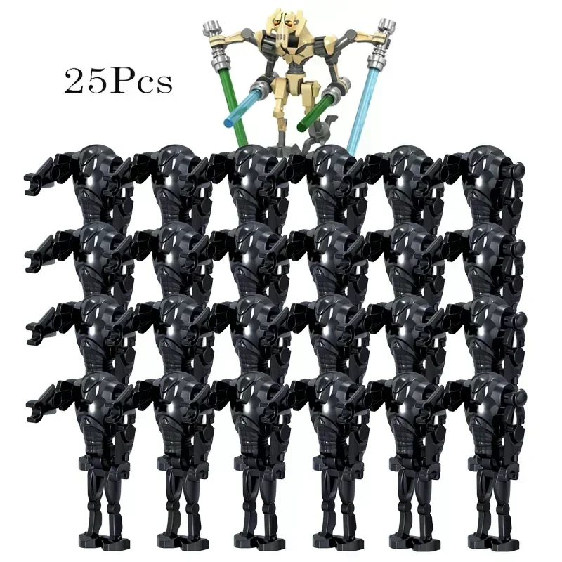 

25 pieces/batch Clone Soldier War super battle droid C014 and Combat Robot Commander C032 Figures Star Bricks Figures Toys Gift