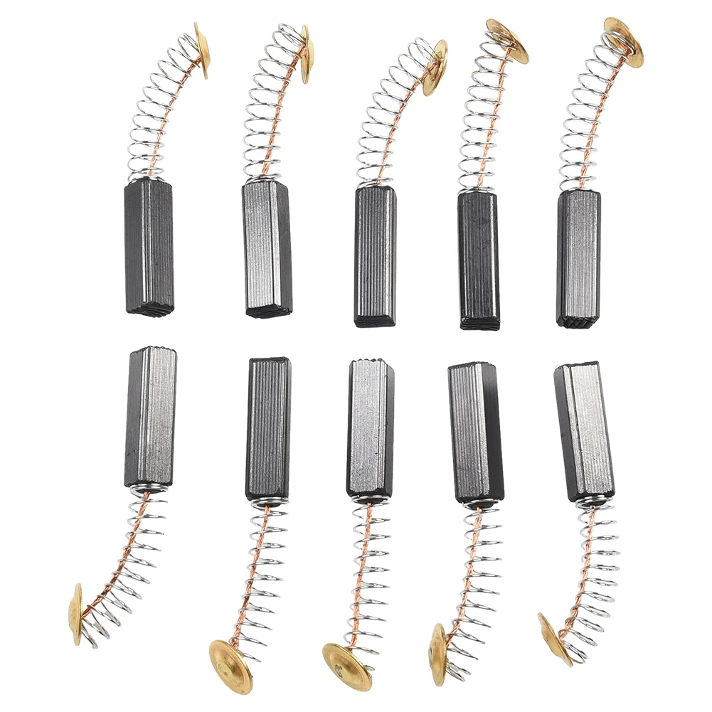 10pcs Carbon Brushes 6mm*6mm*20mm Power Tool Motor Coal Brushes Feathered Motor Brush Drill Parts Power Tool Accessories