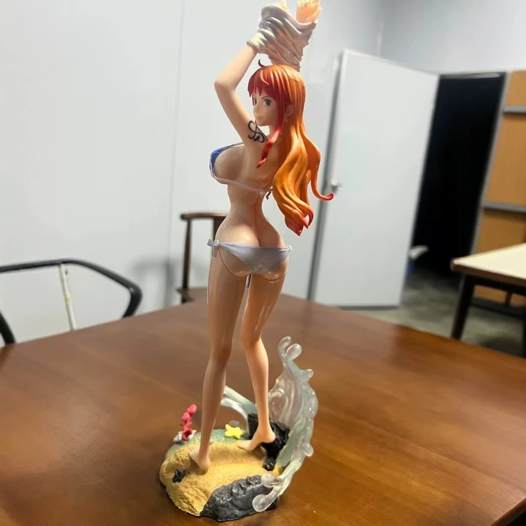 Figurka Nami w stroju kąpielowym - modna figurka anime, model postaci z kreskówki, ozdoba dla chłopców, prezent anime, lampa 3D, figurka anime