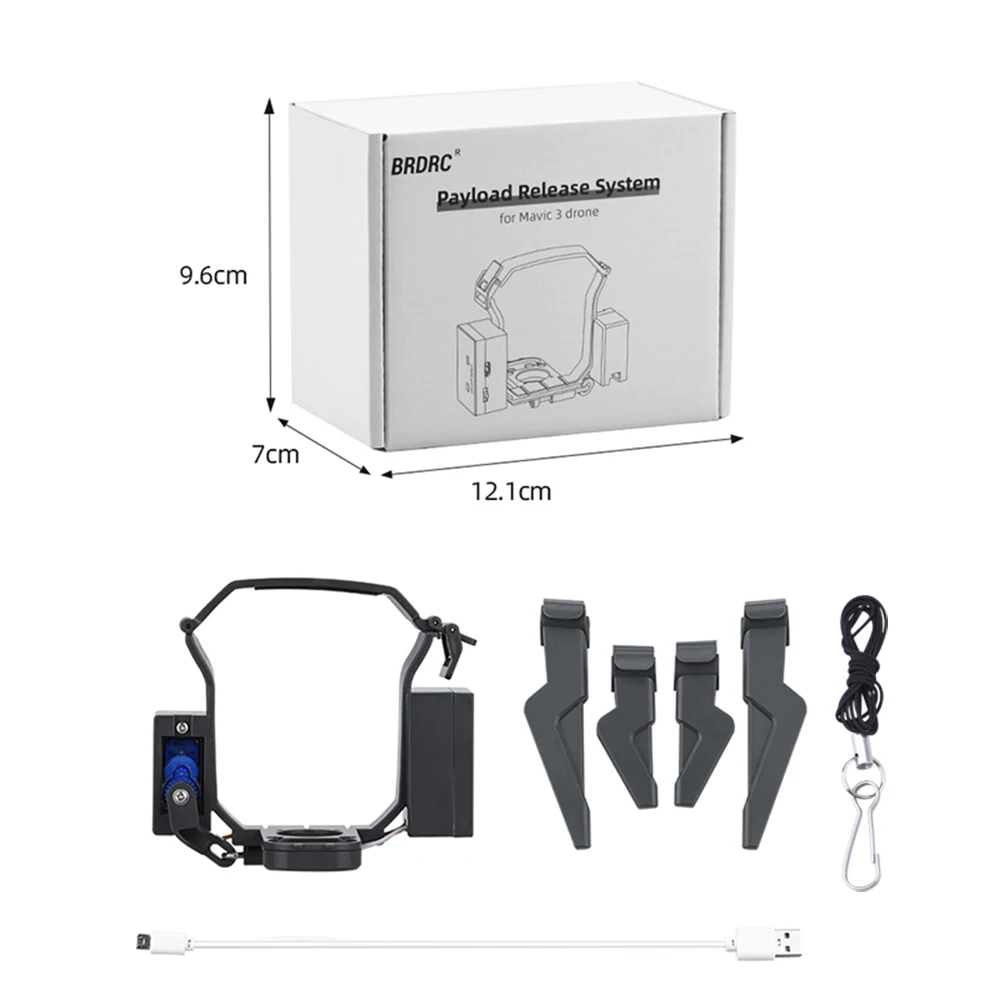 DJI 매빅 3/2 프로 줌 에어 2S 드론용 에어드롭 시스템, 경량 식사 던지기, 선물 빠른 배송, 서바이벌 액세서리