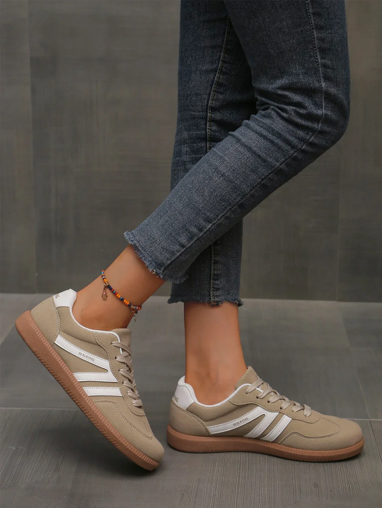 2023 frühling Frauen Turnschuhe Neue Luxus Flache Müßiggänger Slip auf Weichen Weiblichen Turnschuhe Bequeme Leichte Outdoor Schuhe für Frauen – Detail 8