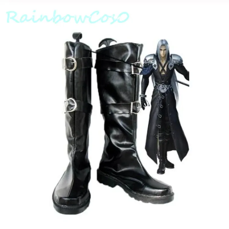 

Final Fantasy VII FF7 Sephiroth Обувь для косплея Сапоги Игра Аниме Хэллоуин RainbowCos0 W1170