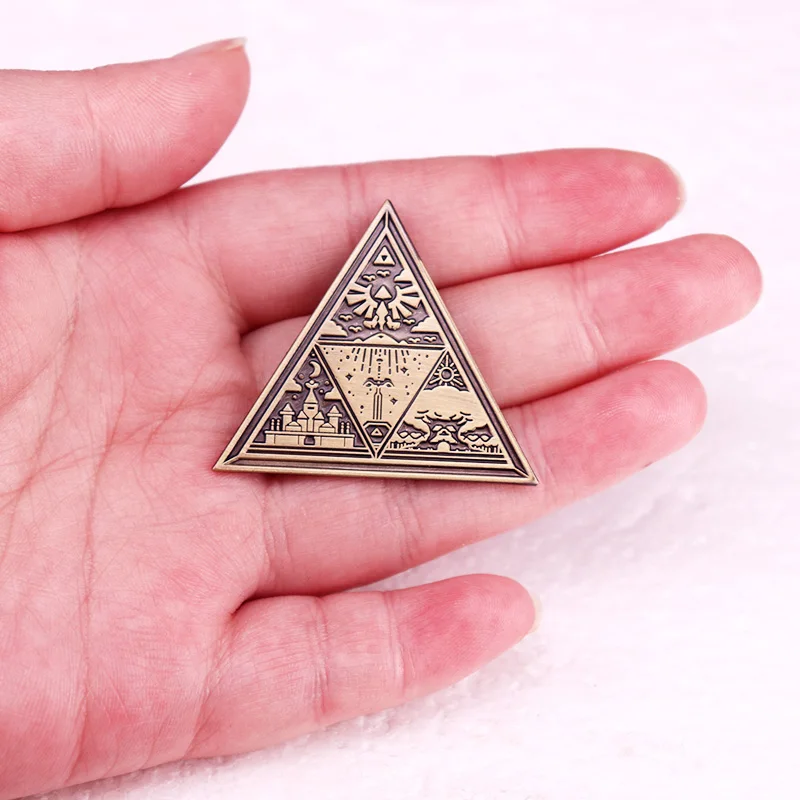Adventure Game Triforce Enamel Pin Vintage Badge Brooch Jewelry Accessories