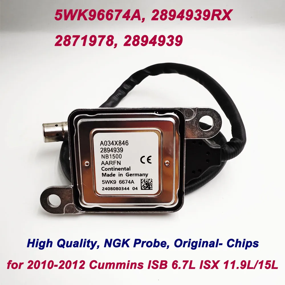 

High Quality Chip N-GK Probe 5WK96674A 2894939RX 2871978 2894939 for Cummins ISB 6.7L ISX 11.9L/15L Outlet Nitrogen Oxide Sensor