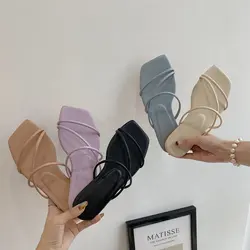 Internet Celebrity New Sandals for Women Summer Fashion Simple Flat Outside Wearing Slippers Casual Lazy Shoes Slippers Women